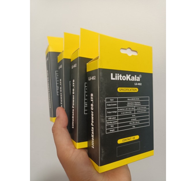 Зарядний пристрій LiitoKala Lii-402 18650, АА, ААА